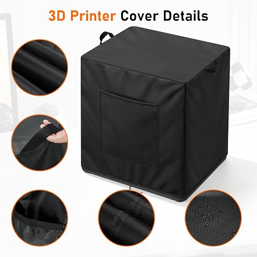 3D Printer Cover for Bambu LAB P1S/P2S, 600D Heavy Duty Dust Cover - Image 2
