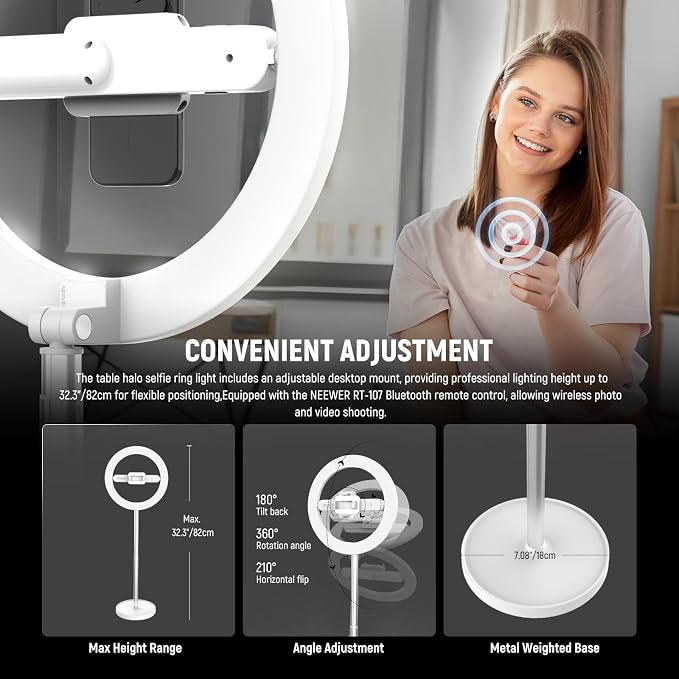 NEEWER Entry Level Version 10" 7W LED Selfie Ring Light - Image 5
