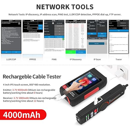 Multifunction Network Caber Tester, UTP Ethernet Cable Tester, Cable Tracer - Image 6