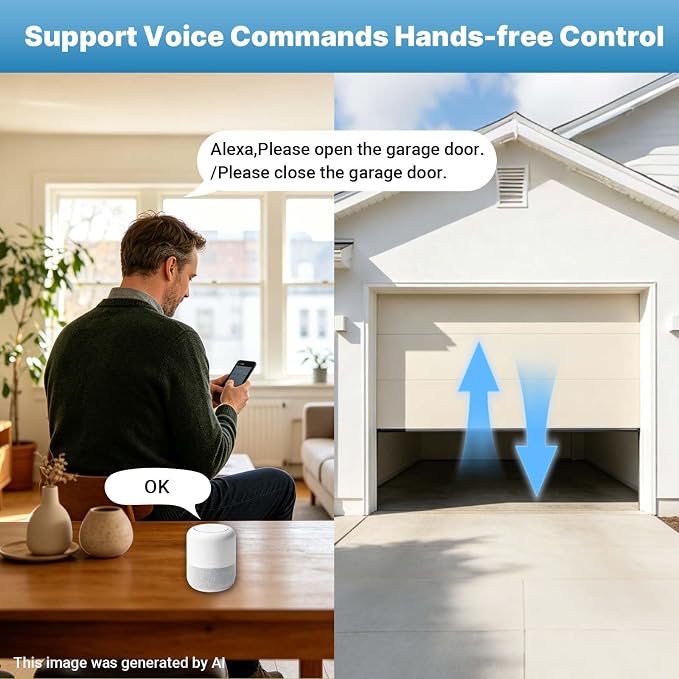 Smart Garage Door Opener, Smart Garage Control Compatible - Image 3