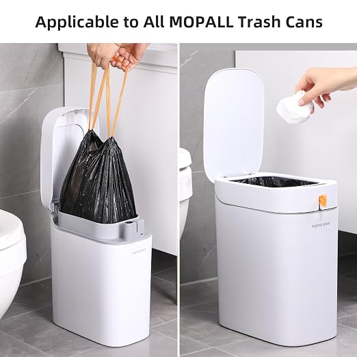 MOPALL Small Drawstring Trash Bag, 4 Gallon Garbage Bags - Image 2