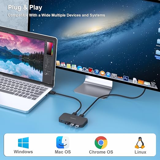 BENFEI USB 3.0 Switch, USB Switch 2 Computers Share 4 USB - Image 5
