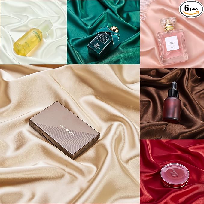 Product Photography Backdrops：6PCS Luxury Silk Texture Photo Props- Jewelry by BuyNow