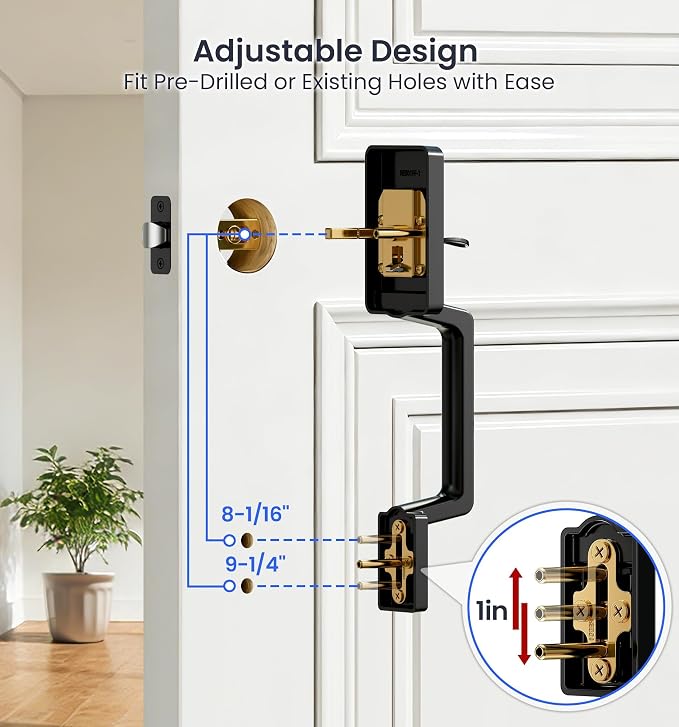Veise VE017-D Smart Fingerprint Front Door Lock Set, App Control, 8-in-1 - Image 14