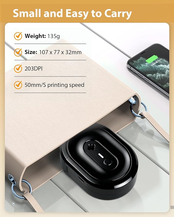 Label Maker Machine with Tape, N12 Portable Bluetooth Label Printer, Wireless - Image 6