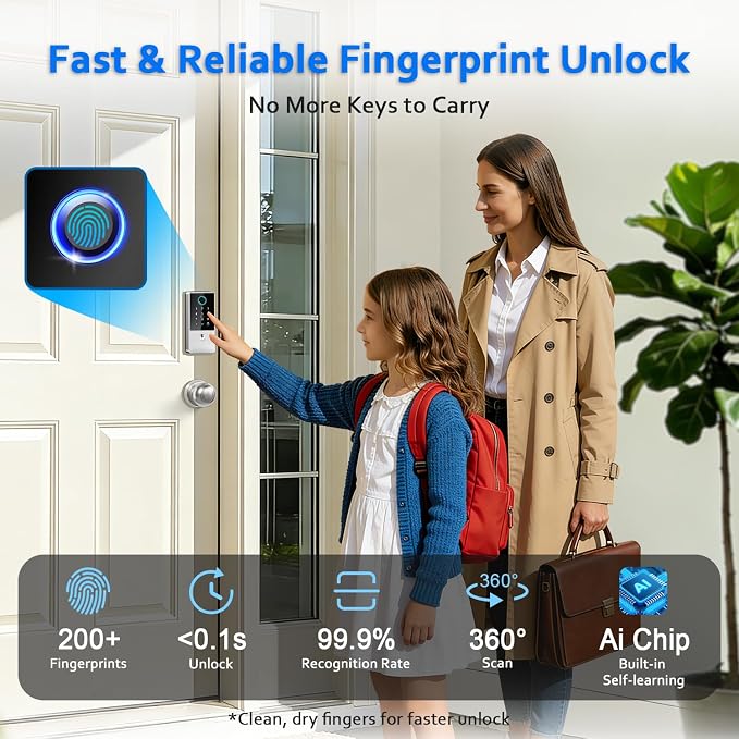 Smart Door Lock Deadbolt, Keyless Entry Door Lock - Image 3