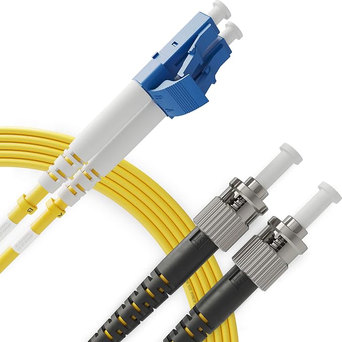 BEYONDTECH 3m LC to ST Fiber Patch Cable – UPC Single-Mode Duplex Fiber Optic by Beyondtech
