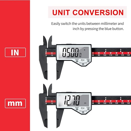 Digital Caliper, 0-6" Electronic Caliper Auto - Image 6