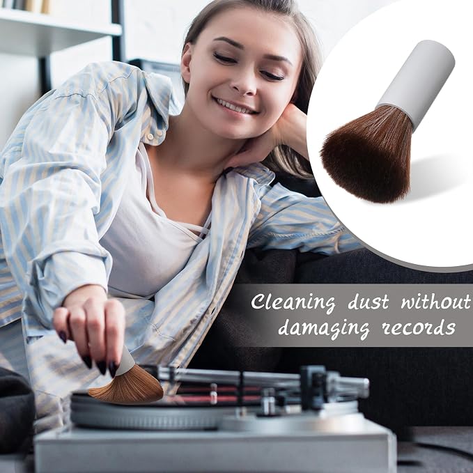 Ziliny 3 Pcs Vinyl Record Cleaning Brush Wooden Anti Static Dust Record Vinyl - Image 6