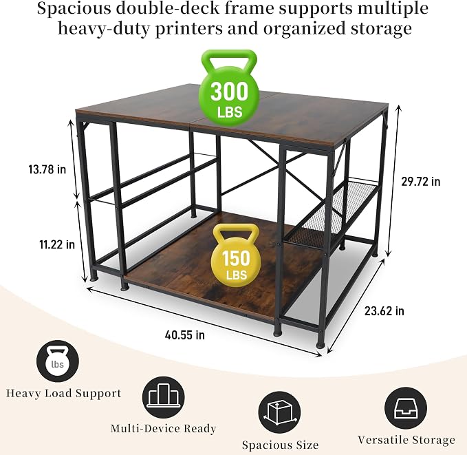 Upgraded 3D Printer Stand, Large 3D Printer Filament Storage Rack - Image 2