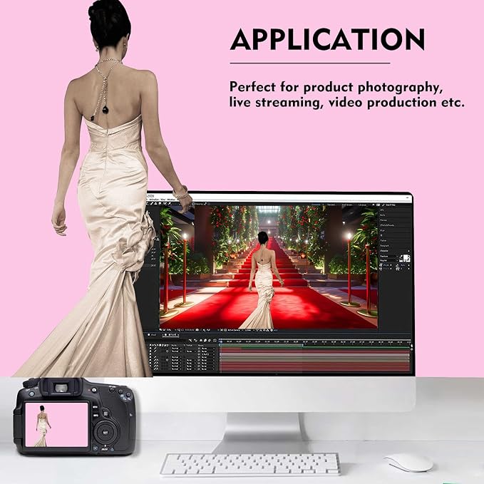 Pink Photo Backdrop for Photoshoot, Fabric Background for Product Photography - Image 3