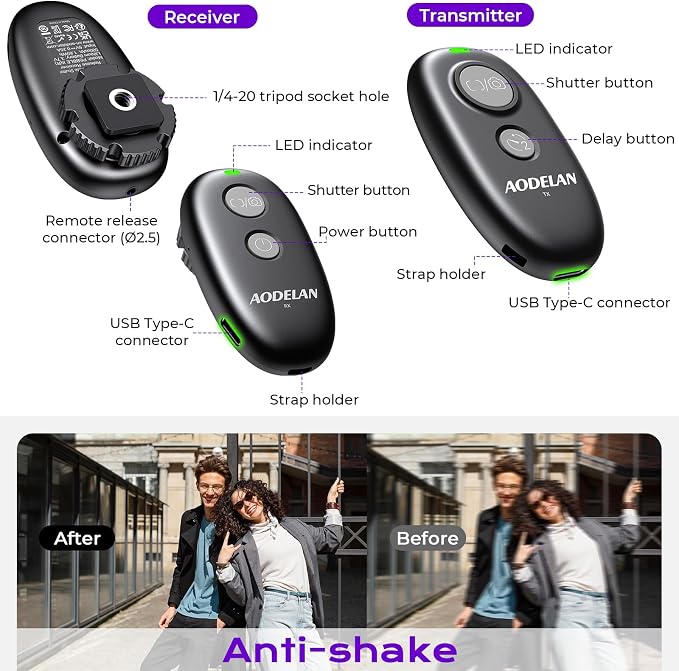 for Panasonic Camera Rechargeable Remote Shutter Release - Image 7