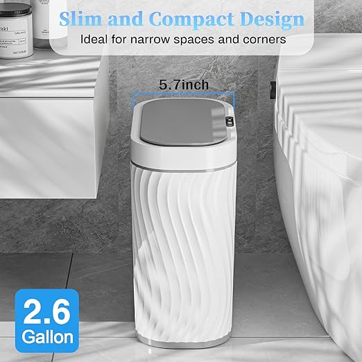 steo spce Automatic Motion Sensor Bathroom Small Trash Can - Image 3