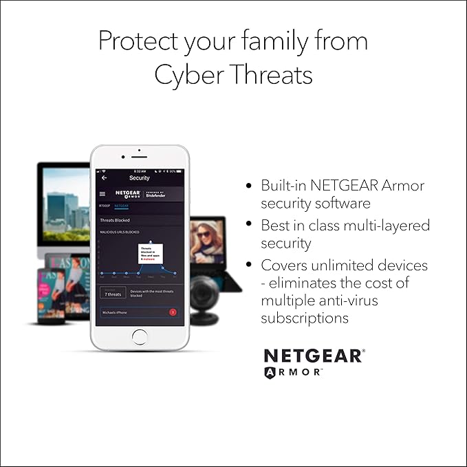 Netgear NETGEAR RAX50-100NAR Nighthawk 6-Stream AX5400 WiFi 6 Router - Image 7
