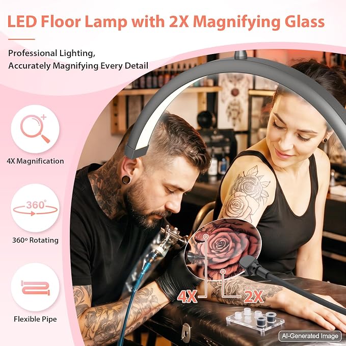 LIONVISON Half Moon Lash Light: 6500K LED Lamp Ring Light - Image 3