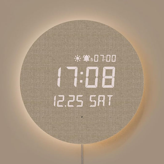 mooas Full Moon LED Silent Wooden Digital Wall Clock by mooas