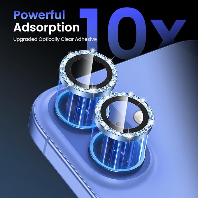 Tensea for iPhone 16 / iPhone 16 Plus Camera Lens Protector, 9H Tempered Glass - Image 6