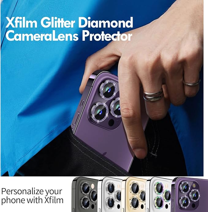 for iPhone 14 Pro/14 Pro Max Camera Lens Protector Bling, 9H Hardness - Image 5