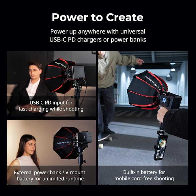 SmallRig RC 60B COB Video Light, 49Wh Battery 45min Runtime, 63W 11200lux CRI - Image 5