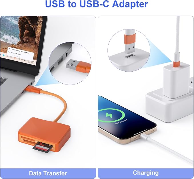 SD Card Reader, 4 in 1 USB C to SD/TF/CF/MS Card Reader - Image 3