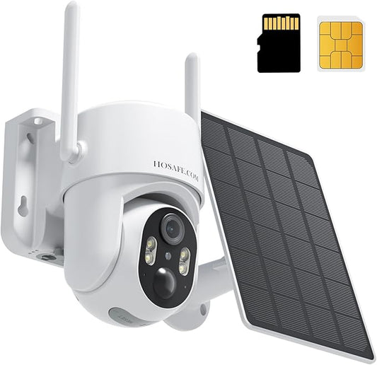 HOSAFE.COM 4G LTE Cellular Security Camera No Internet Needed, 2K Solar No WiFi by HOSAFE