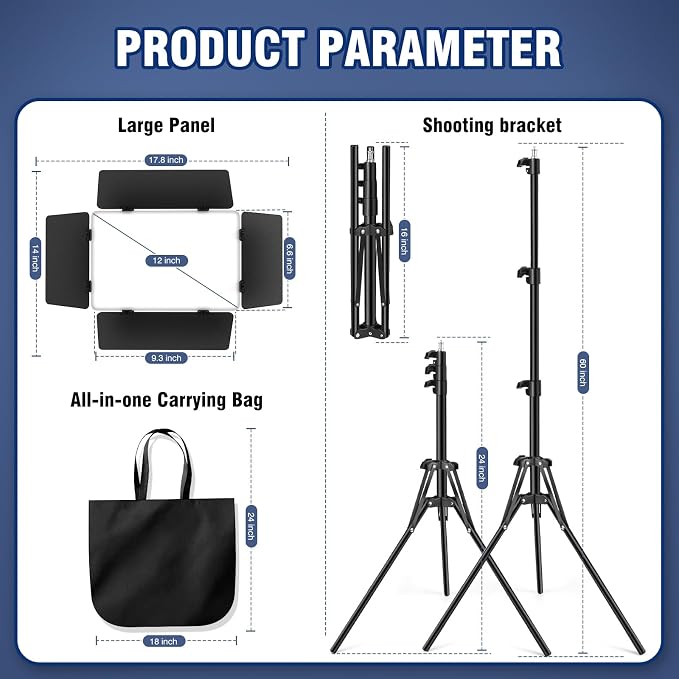 LED Video Light Kit, Studio Light - Image 8