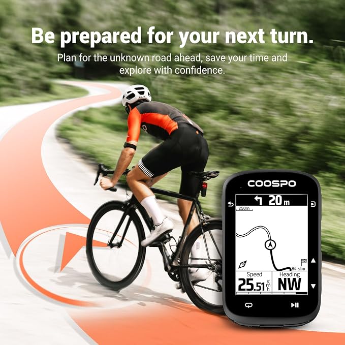 COOSPO CS500 Bike Computer Wireless, 2.6 Inch LCD GPS Cycling Computer - Image 3