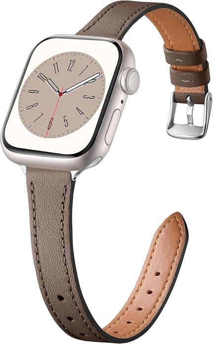 Charlam Slim Leather Band Compatible by Charlam