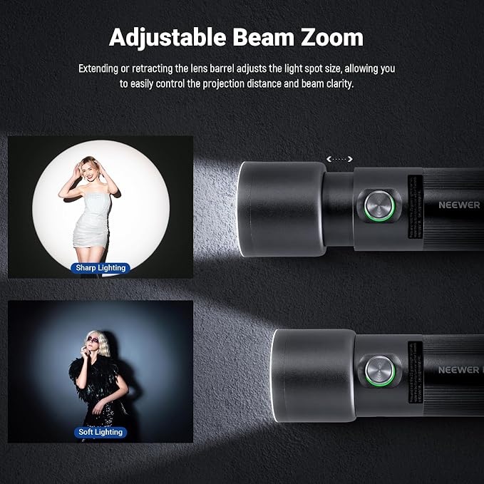 NEEWER Basics RGB Photography Flashlight, 4 Colors/20 GOBO - Image 4