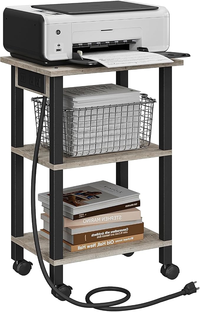 TUTOTAK 3 Tier Printer Stand, Rolling Printer Cart by ChoosetutotakFurnitureBuildYourCozyHome