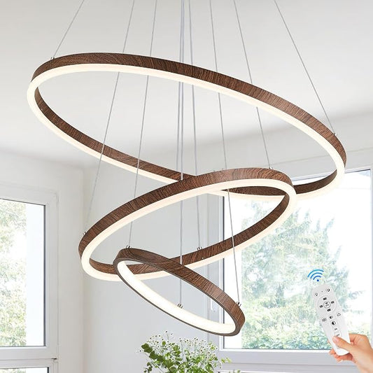 3 Ring Chandelier Modern LED Pendant Light by LUMIFLYModernChandelier