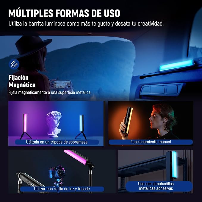 NEEWER RGB Light Wand with APP Control, Magnetic Handheld Photography Video - Image 5