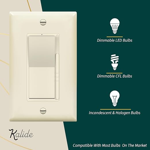 TOPGREENER Kalide Dimmer Light Switch, LED Dimmer Switch, Full Range Dimming - Image 2