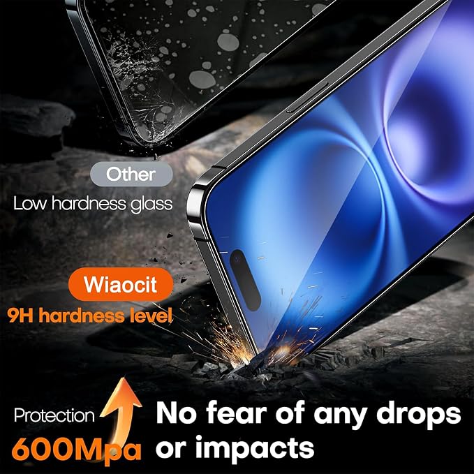 Wiaocit 3 Pack Tempered Glass Screen Protector - Image 3