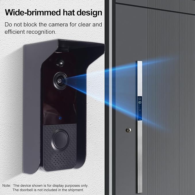 Metal Doorbell Cover Weatherproof, Doorbell Rain Cover, Anti Glare Sun Shade - Image 5