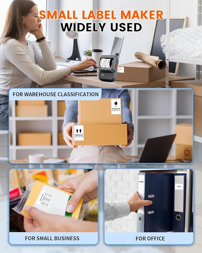 Ponek Label Maker with 3 Tapes, M100 Address Barcode Label Printer, Versatile - Image 4