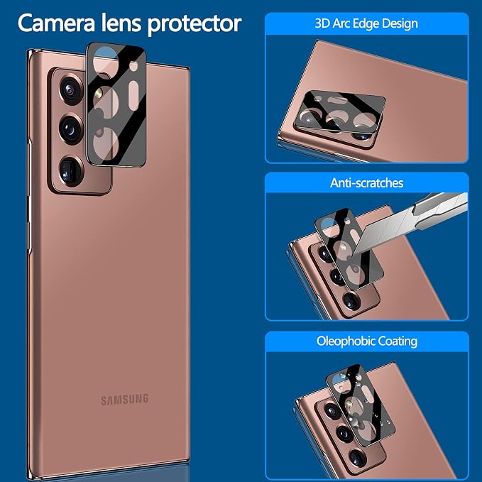 LYWHL Anti-Spy Black Full Adhesive Flexible Film + Camera Lens Glass Protector - Image 5
