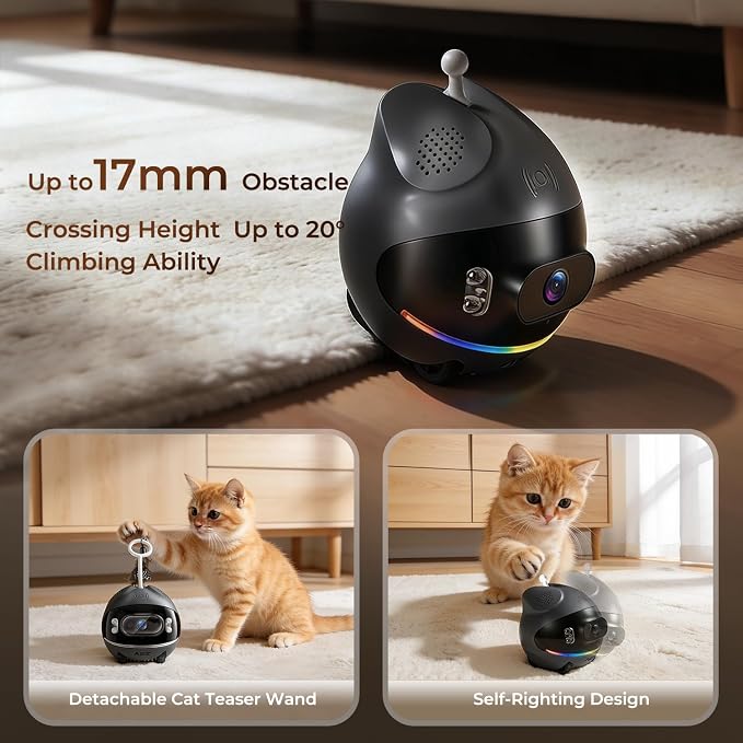 AEZ Robot Camera on Wheels 1080P Dual Lens, Indoor Movable Security Camera - Image 3