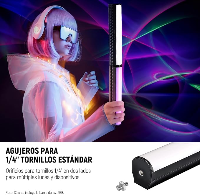 NEEWER RGB Light Wand with APP Control, Magnetic Handheld Photography Video - Image 8