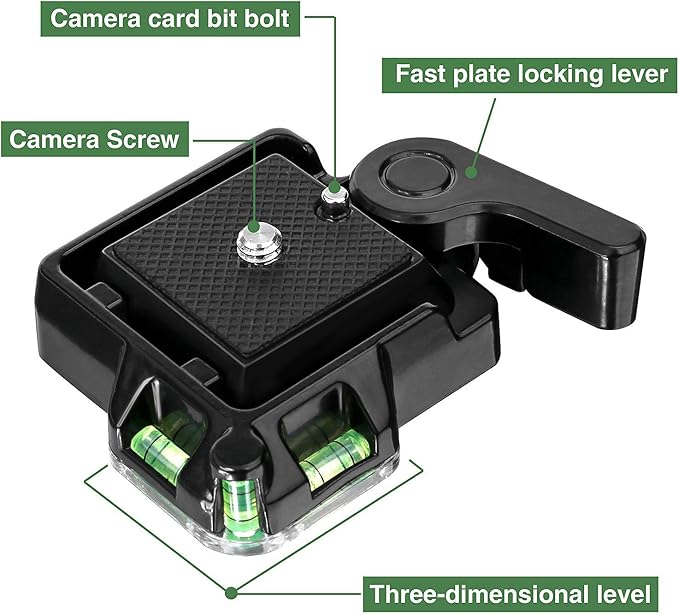 Konsait Camera Camcorder Tripod Monopod Ball Head QR-40 Quick Release Plate - Image 3