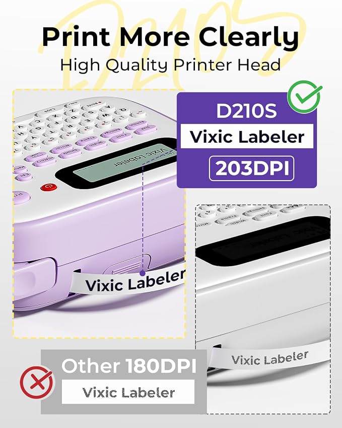 Vixic Label Maker Machine with Tapes, D210S Portable Label Maker, Label Maker - Image 4