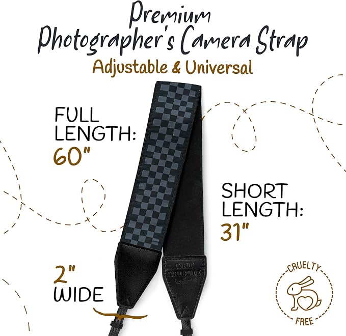 Art Tribute Camera Strap For Photographers Padded Universal Fit Neck Shoulder & - Image 5