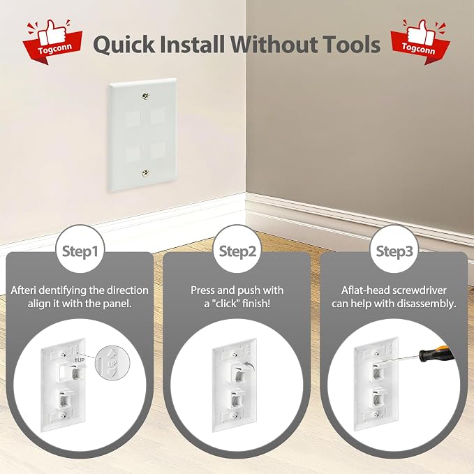 10-Pack Blank Keystone Jack Insert - Image 5