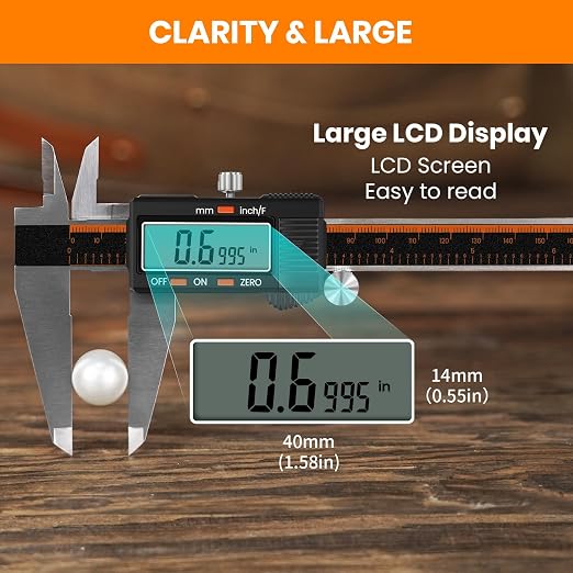 HARDELL Digital Caliper 12 Inch, Stainless Steel Caliper Measuring Tool - Image 3