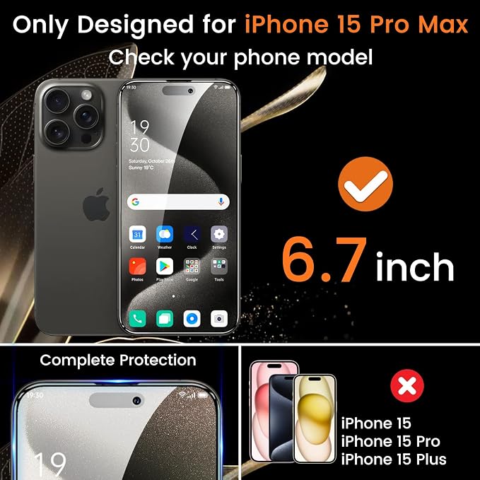 Lesakit 4+4 Pack Privacy Screen Protector - Image 2