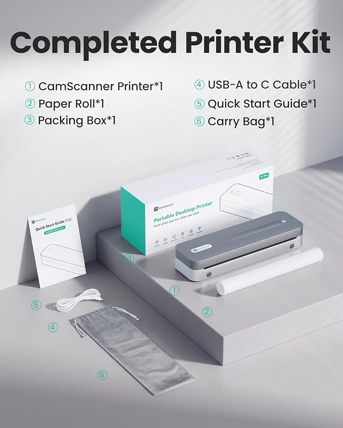 P1 Pro Portable Inkless Printer, 300 DPI Wireless Thermal Printing - Image 9