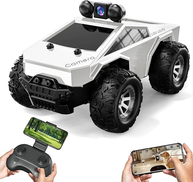 RC Cars with Camera Remote Control Truck with 720P HD FPV Camera, All-Terrain by Wihaki