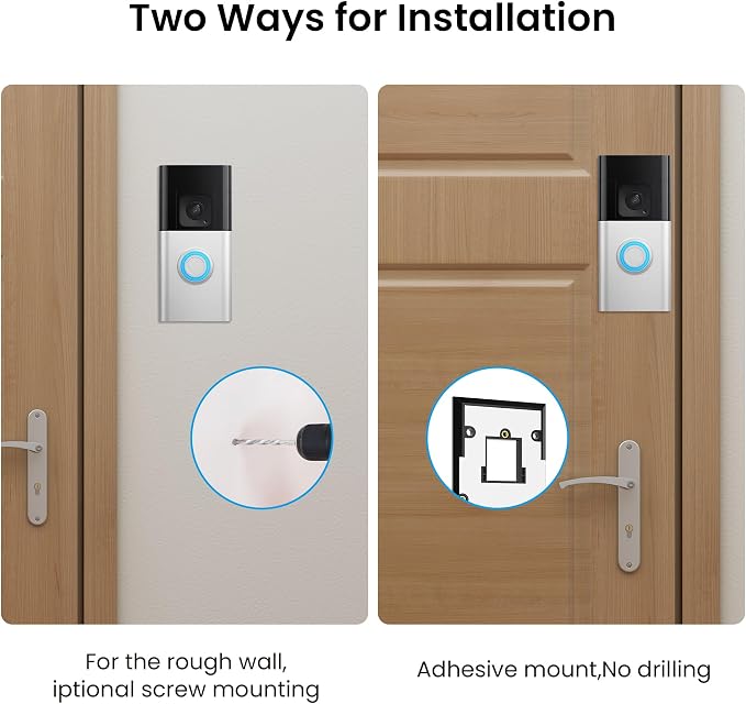 No-Drill Adhesive Doorbell Mount Compatible - Image 5