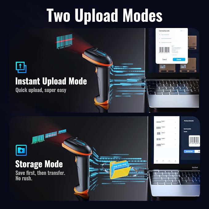 Tera Barcode Scanner Wireless 1D Laser Cordless Barcode Reader - Image 5