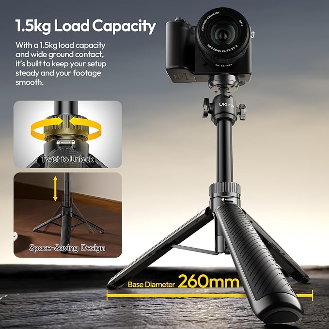 ULANZI MT90 Tripod Stand Vlog Handle Grip - Image 7